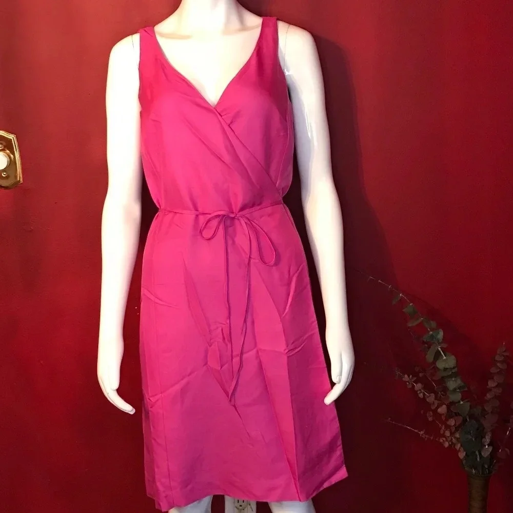Ann Taylor Wrap Silk Dress Size 12P